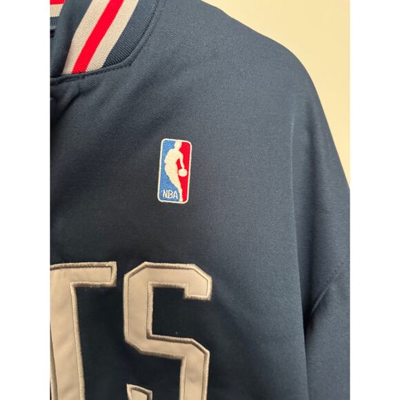 Vintage Nike New Jersey Nets Warm-Up Short Sleeved Jersey Mens L NBA Button Up - Picture 5 of 8